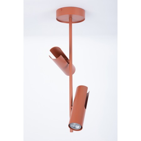 atrakcyjna oprawa Sigma LEDA plafon-spot- kinkiet 41147 kolor ceglany 2xGU10 10W led