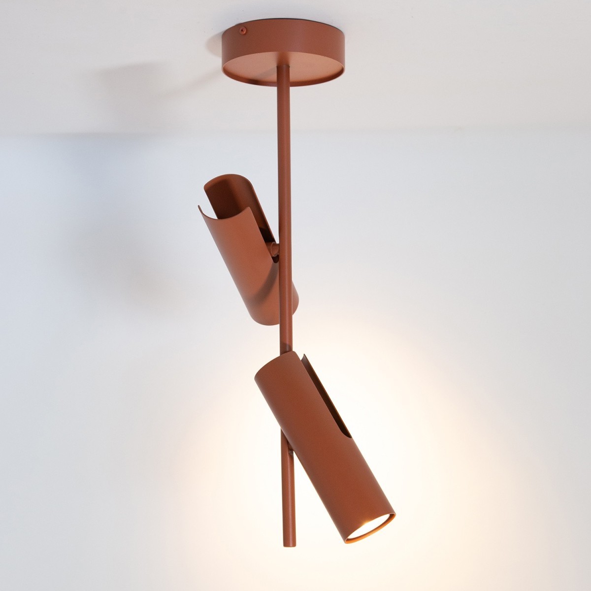 atrakcyjna oprawa Sigma LEDA plafon-spot- kinkiet 41147 kolor ceglany 2xGU10 10W led