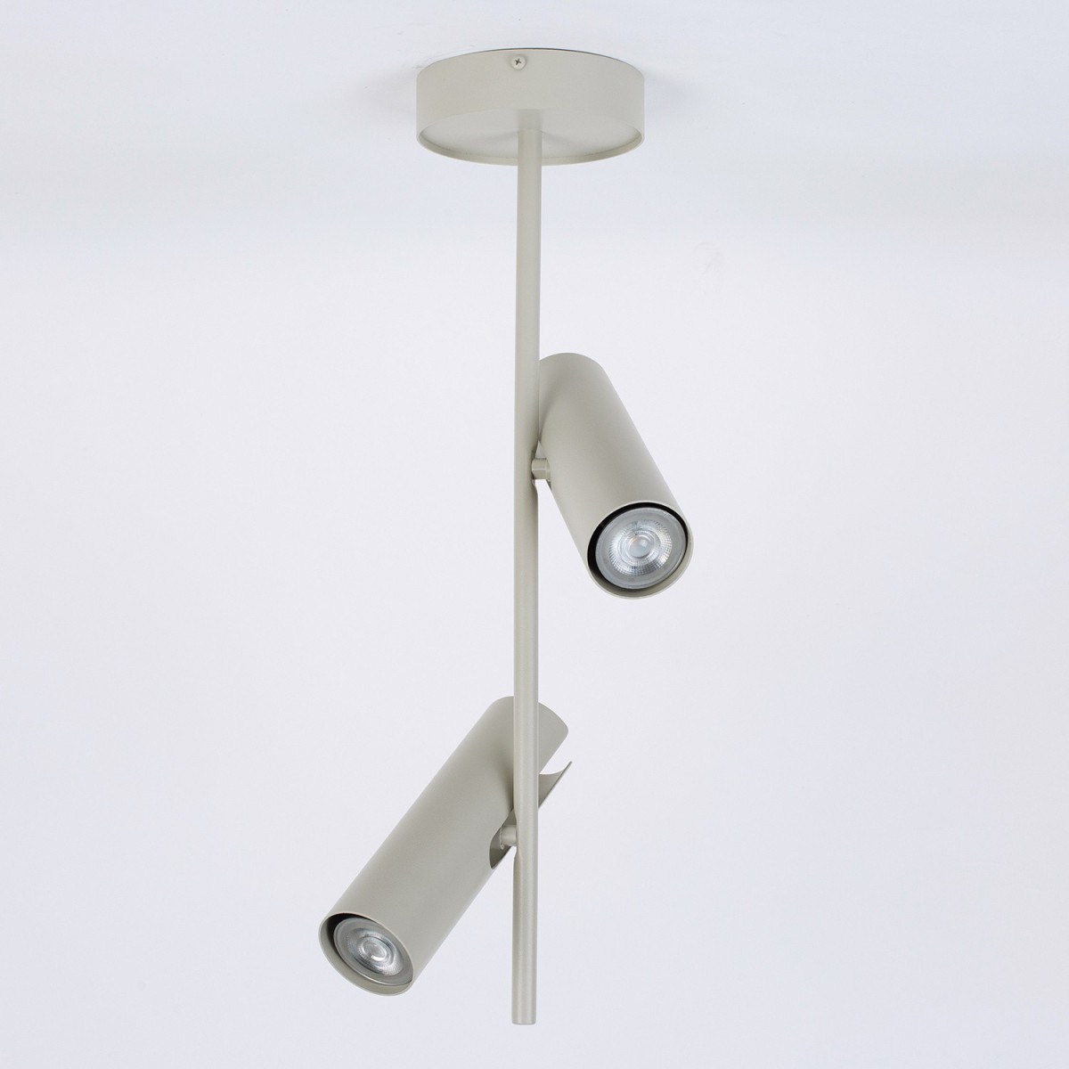 charakterystyczna oprawa Sigma LEDA plafon-spot 41148 kolor szary beż 2xGU10 10W led