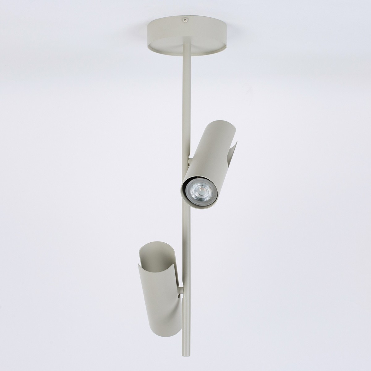 charakterystyczna oprawa Sigma LEDA plafon-spot 41148 kolor szary beż 2xGU10 10W led