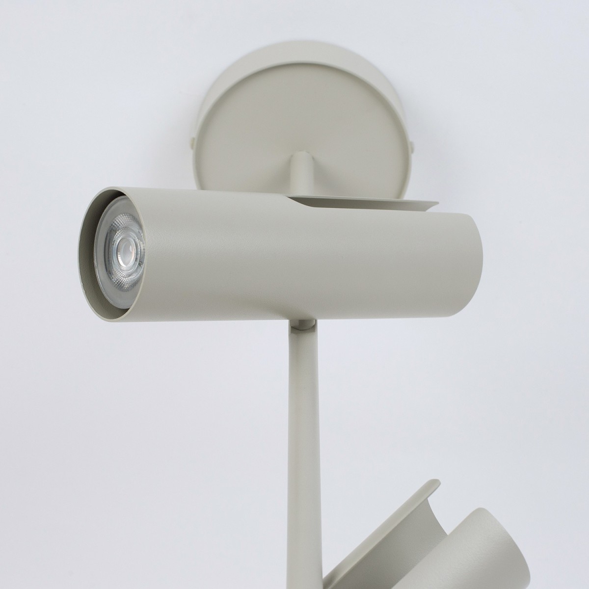 charakterystyczna oprawa Sigma LEDA plafon-spot 41148 kolor szary beż 2xGU10 10W led