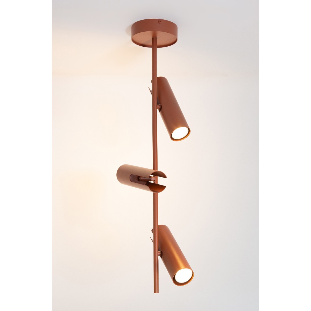 efektowna oprawa Sigma LEDA plafon-spot 41152 kolor ceglany 3xGU10 10W led