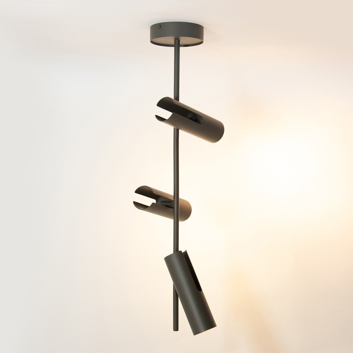 elegancka oprawa Sigma LEDA plafon-spot 41155 kolor ciemna oliwka 3xGU10 10W led