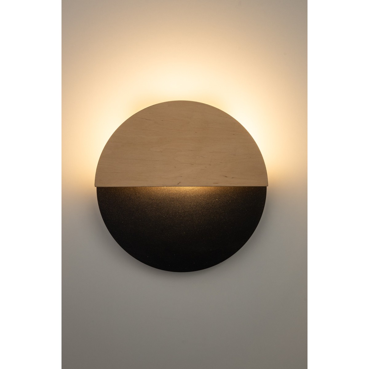 niepowtarzalna oprawa Sigma LUNA kinkiet 40861 kolor czarny- dąb WBUDOWANY MODUŁ LED 7W 3000K- OK 350 lumenów