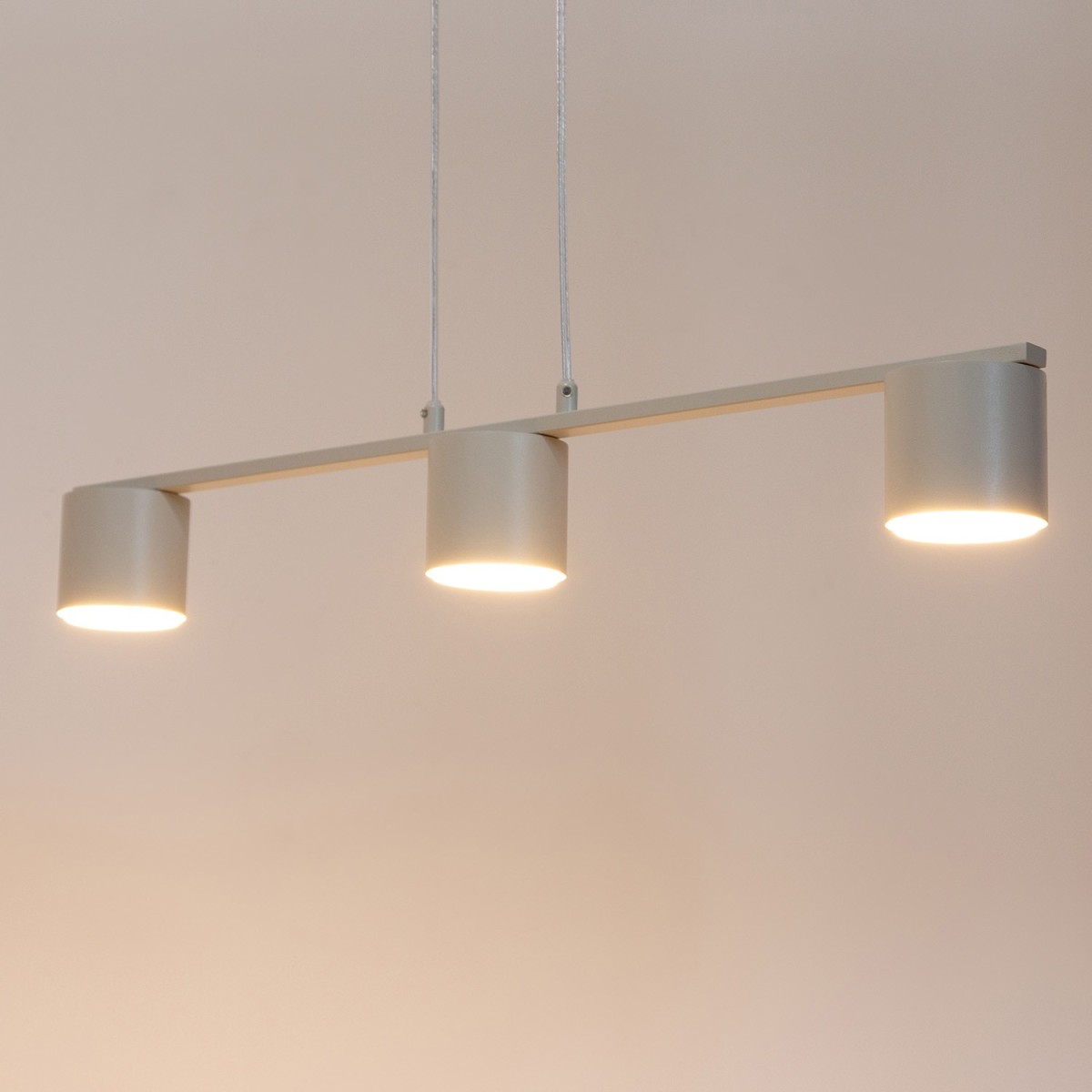 designerska oprawa Sigma MILA lampa wisząca 41356 kolor szary beż 3x GX53 12 W LED