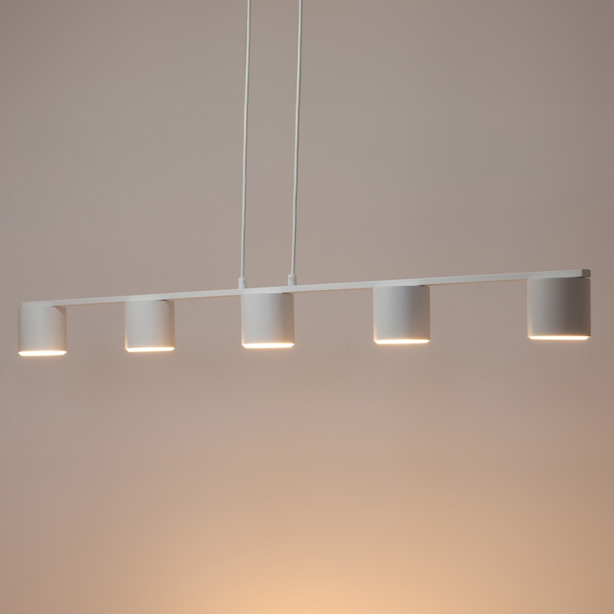 efektowna oprawa Sigma MILA lampa wisząca 41351 kolor biały 5x GX53 12 W LED