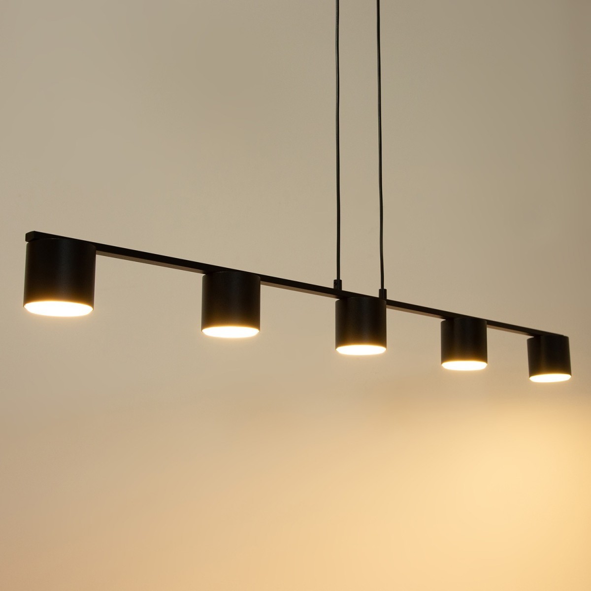 efektowna oprawa Sigma MILA lampa wisząca 41345 kolor czarny 5x GX53 12 W LED