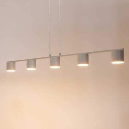 elegancka oprawa Sigma MILA lampa wisząca 41357 kolor szary beż 5x GX53 12 W LED