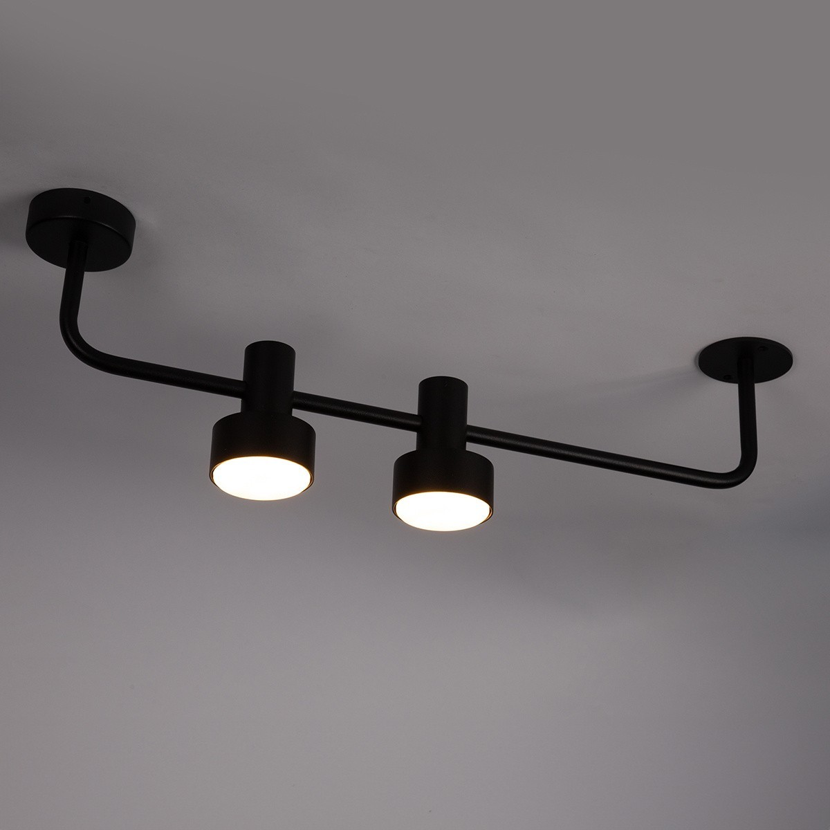 przyjemna dla oka oprawa Sigma MONA plafon 40900 kolor czarny 2XGX5312w led