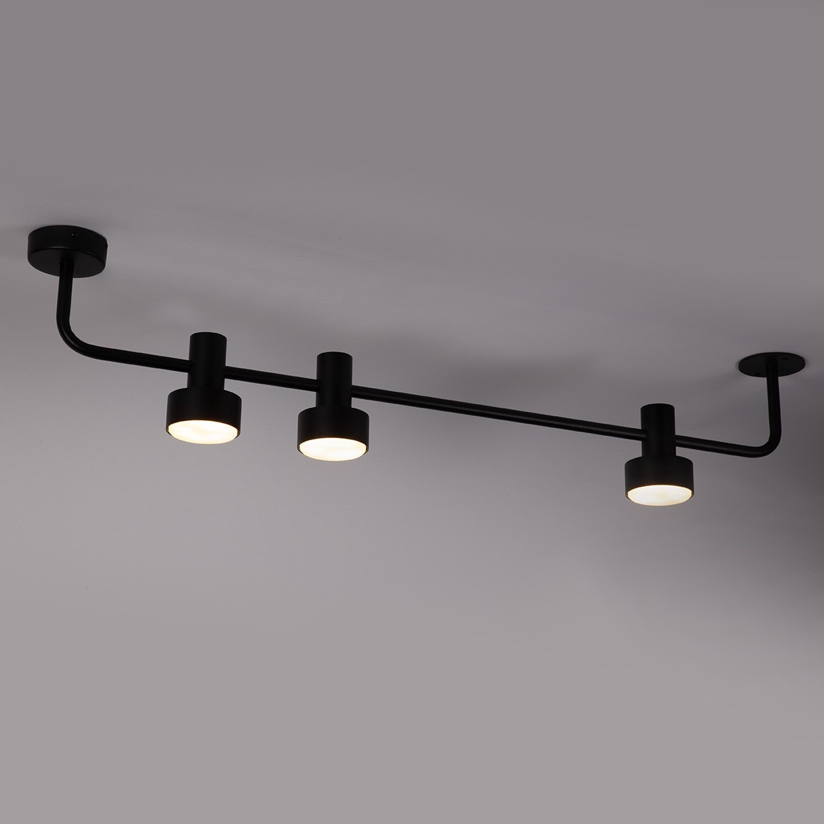 stylowa oprawa Sigma MONA plafon 40901 kolor czarny 3XGX5312w led