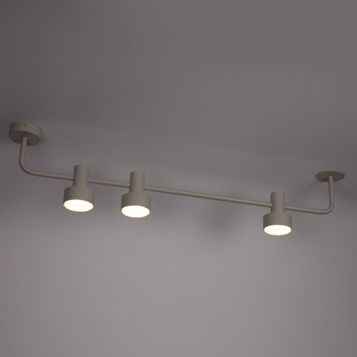 szykowna oprawa Sigma MONA plafon 40906 kolor szary beż 3XGX5312w led