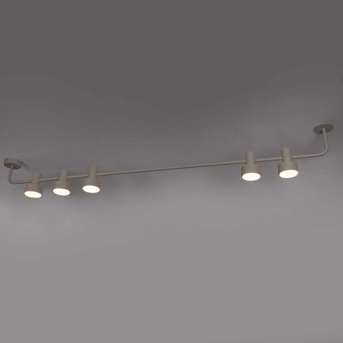 urzekająca oprawa Sigma MONA plafon 40984 kolor szary beż 5XGX5312w led