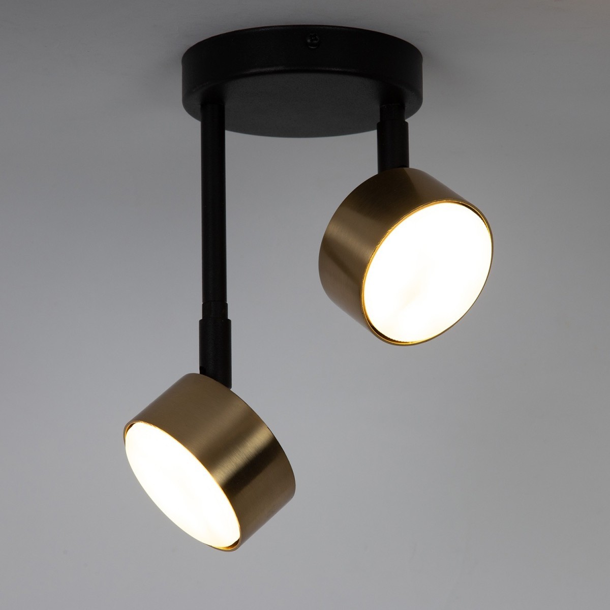 harmonijna oprawa Sigma NEMO plafon 41087 kolor czarny-złoty szczotkowany 2XGX5312w led