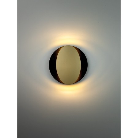 gustowna oprawa Sigma OVO kinkiet 40871 kolor czarny-złoty 2xG9 12W LED