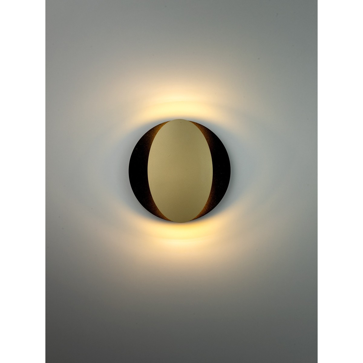 gustowna oprawa Sigma OVO kinkiet 40871 kolor czarny-złoty 2xG9 12W LED