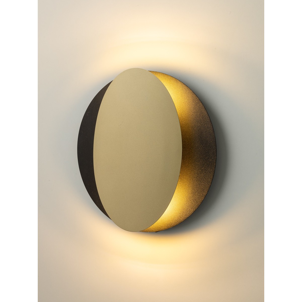 gustowna oprawa Sigma OVO kinkiet 40871 kolor czarny-złoty 2xG9 12W LED