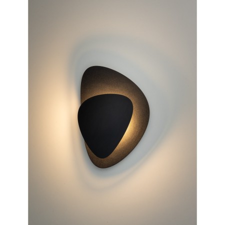 olśniewająca oprawa Sigma PEDRA kinkiet 40866 kolor czarny WBUDOWANY MODUŁ LED 7W 3000K- OK 350 lumenów