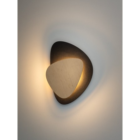 pełna wdzięku oprawa Sigma PEDRA kinkiet 40868 kolor czrny-dąb WBUDOWANY MODUŁ LED 7W 3000K- OK 350 lumenów