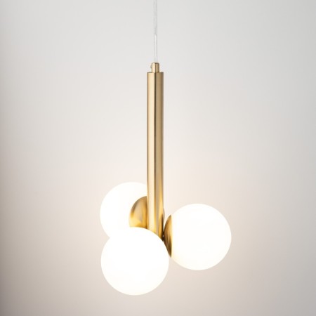 unikalna oprawa Sigma PERLA LUX lampa wisząca 40779 kolor złoty satynowy 3 x G9 12W led