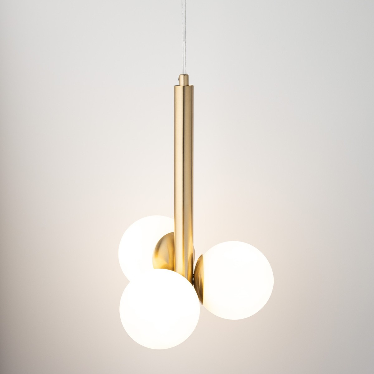 unikalna oprawa Sigma PERLA LUX lampa wisząca 40779 kolor złoty satynowy 3 x G9 12W led