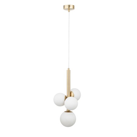 urokliwa oprawa Sigma PERLA LUX lampa wisząca 40780 kolor złoty satynowy 4 x G9 12W led