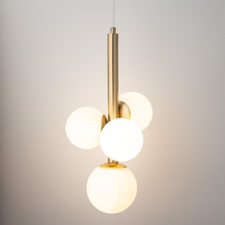 urokliwa oprawa Sigma PERLA LUX lampa wisząca 40780 kolor złoty satynowy 4 x G9 12W led