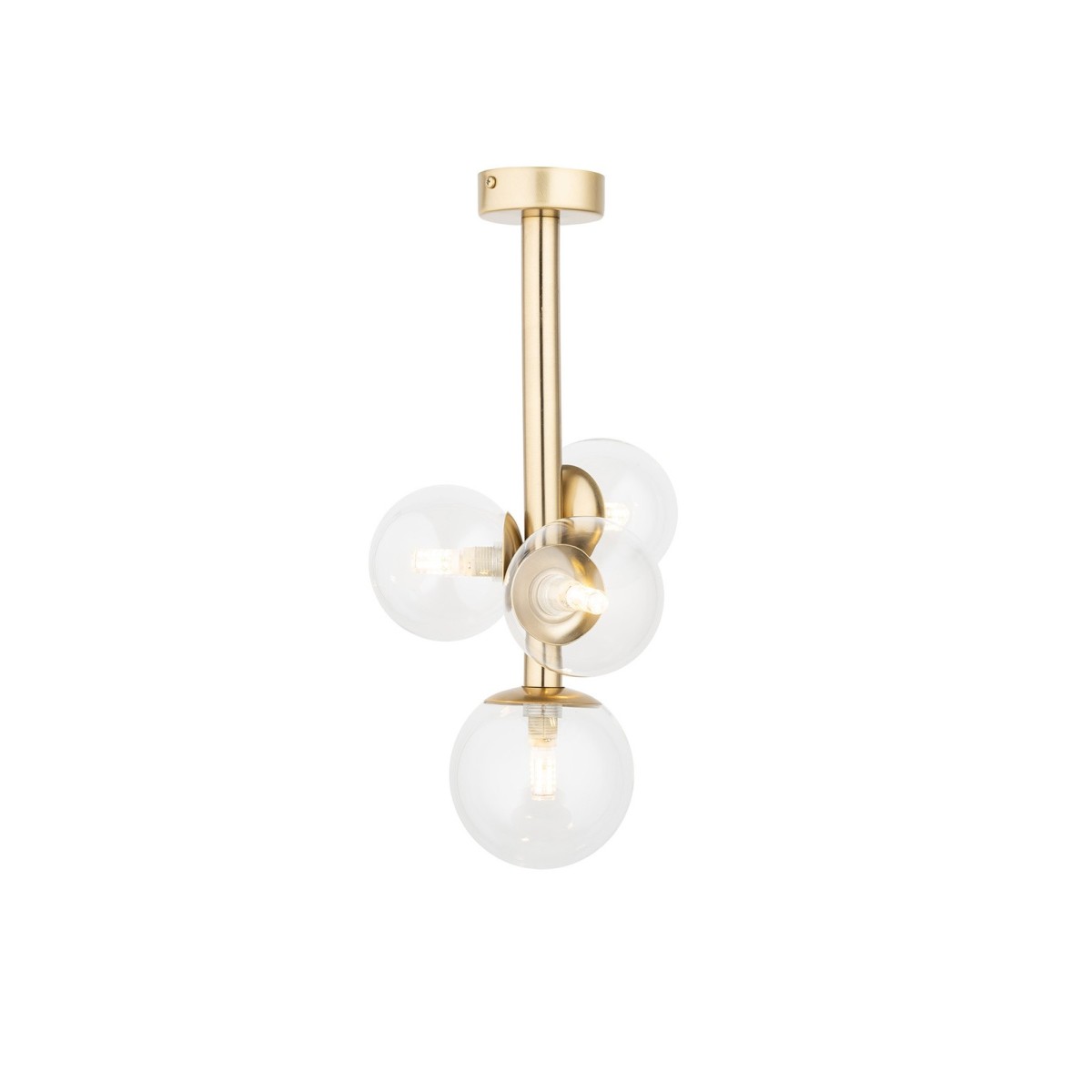 zachwycająca oprawa Sigma PERLA LUX plafon 40853 kolor złoty satynowy 4 x G9 12W led