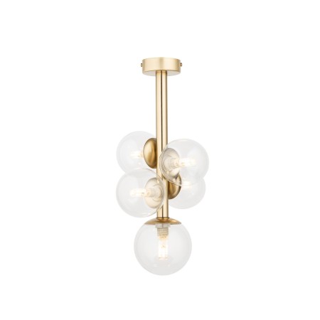 zgrabna oprawa Sigma PERLA LUX plafon 40854 kolor złoty satynowy 5 x G9 12W led