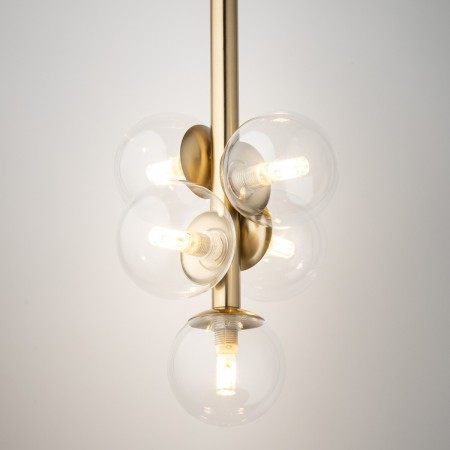 zgrabna oprawa Sigma PERLA LUX plafon 40854 kolor złoty satynowy 5 x G9 12W led