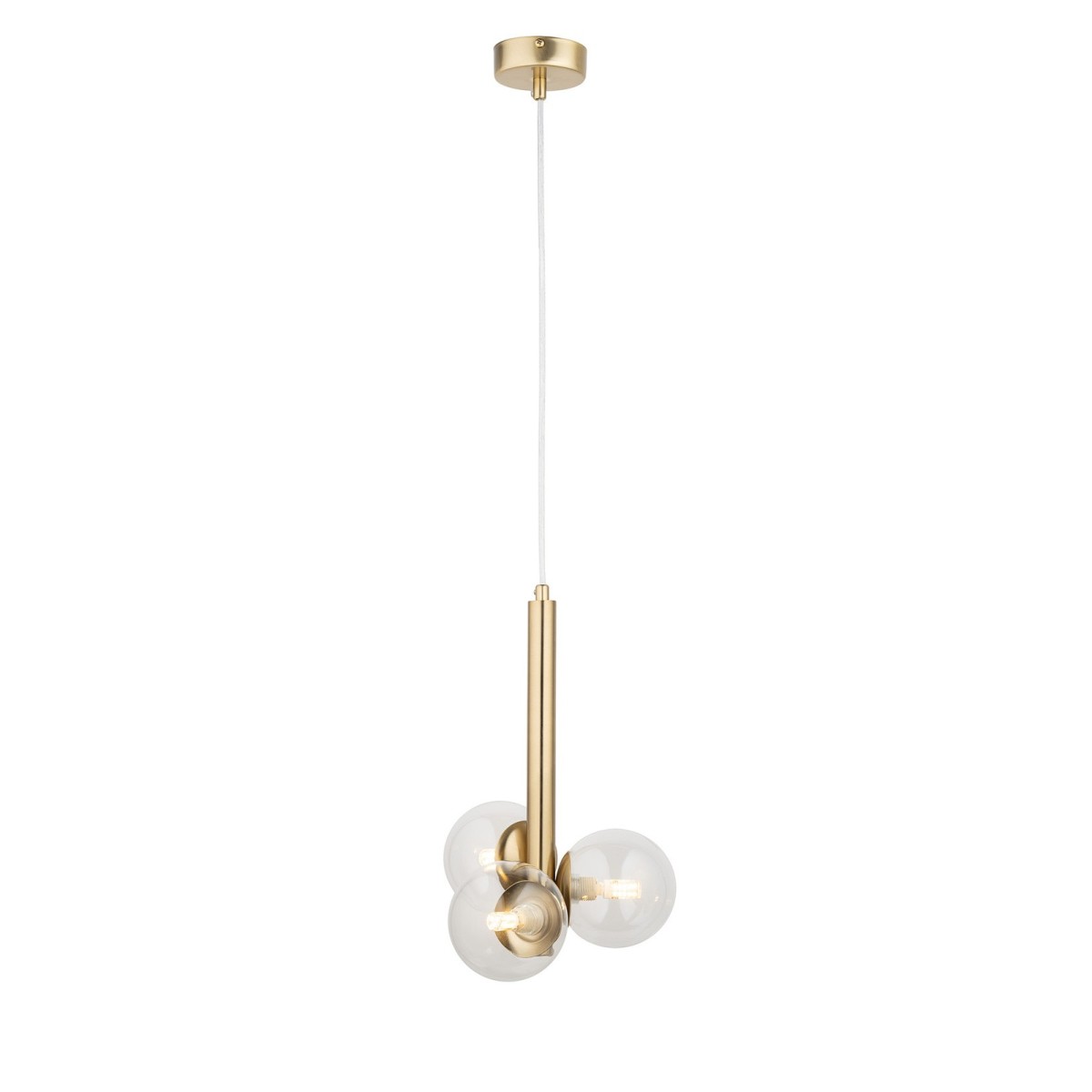 atrakcyjna oprawa Sigma PERLA LUX lampa wisząca 40855 kolor złoty satynowy 3 x G9 12W led