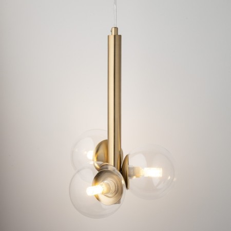 atrakcyjna oprawa Sigma PERLA LUX lampa wisząca 40855 kolor złoty satynowy 3 x G9 12W led