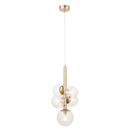 delikatna oprawa Sigma PERLA LUX lampa wisząca 40857 kolor złoty satynowy 5 x G9 12W led