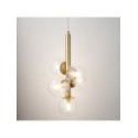 delikatna oprawa Sigma PERLA LUX lampa wisząca 40857 kolor złoty satynowy 5 x G9 12W led