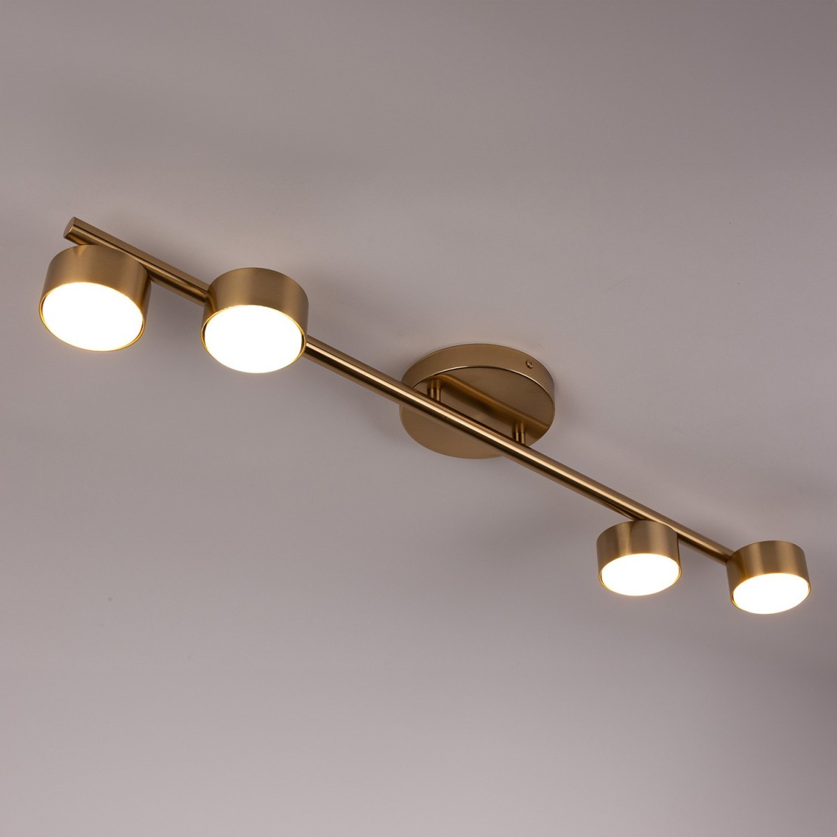 harmonijna oprawa Sigma PUNTO plafon 40826 kolor złoty szczotkowany 4x GX 53 12W Led