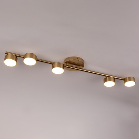 niezwykła oprawa Sigma PUNTO plafon 40827 kolor złoty szczotkowany 5x GX 53 12W Led