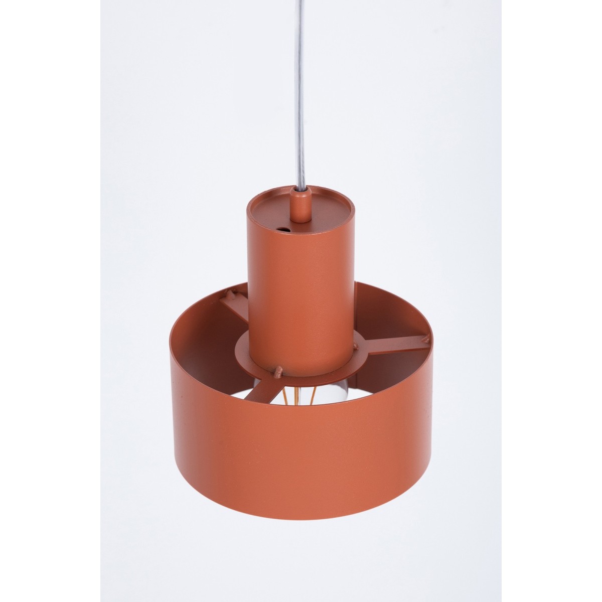 pełna wdzięku oprawa Sigma RIF lampa wisząca 41182 kolor ceglany 1xE27 15W LED