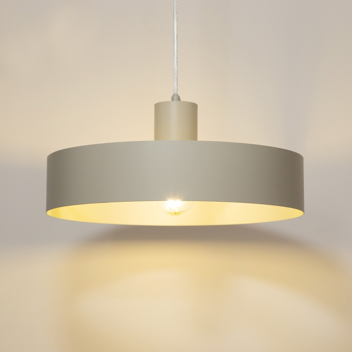 zachwycająca oprawa Sigma RIF lampa wisząca 41436 kolor szary beż 1xE27 15W LED