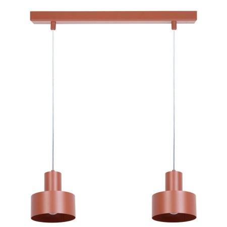 zgrabna oprawa Sigma RIF lampa wisząca 41157 kolor ceglany 2xE27 15W LED