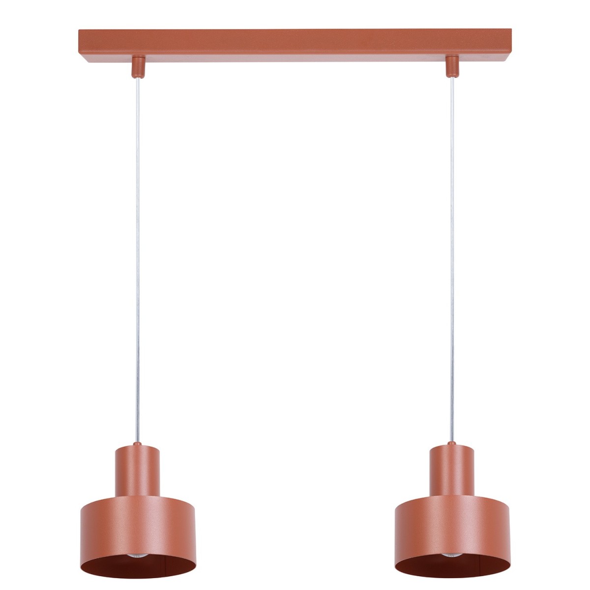 zgrabna oprawa Sigma RIF lampa wisząca 41157 kolor ceglany 2xE27 15W LED