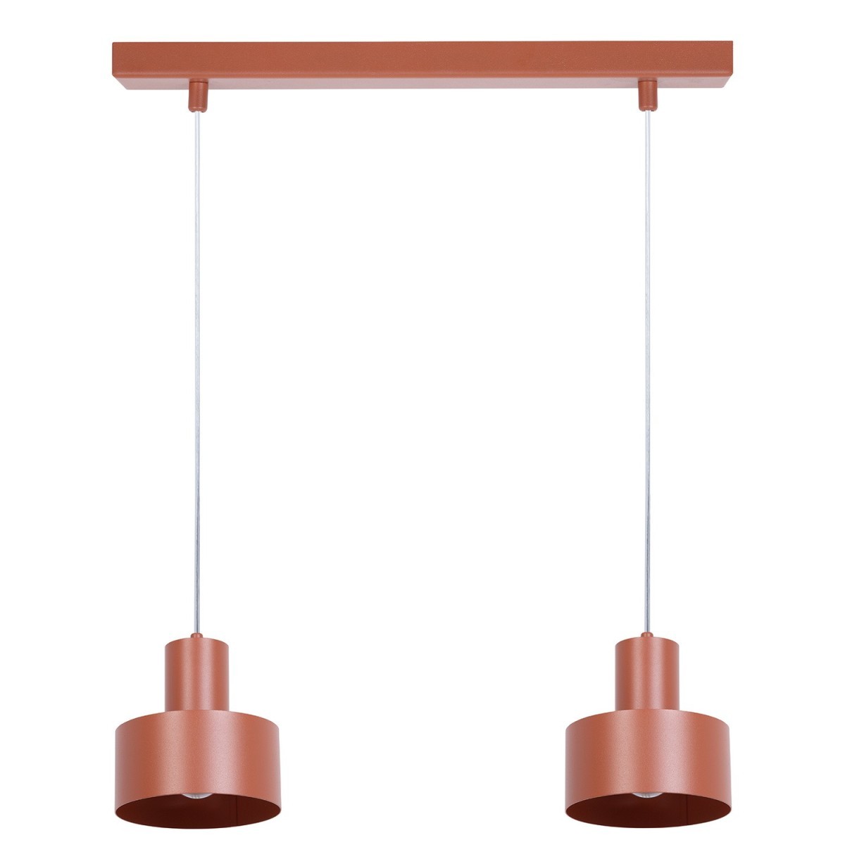 zgrabna oprawa Sigma RIF lampa wisząca 41157 kolor ceglany 2xE27 15W LED