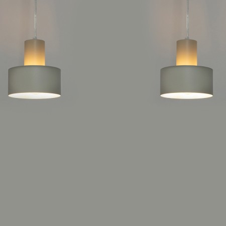 delikatna oprawa Sigma RIF lampa wisząca 41158 kolor szary beż 2xE27 15W LED