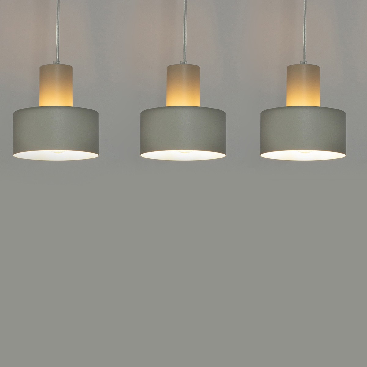 elegancka oprawa Sigma RIF lampa wisząca 41163 kolor szary beż 3xE27 15W LED