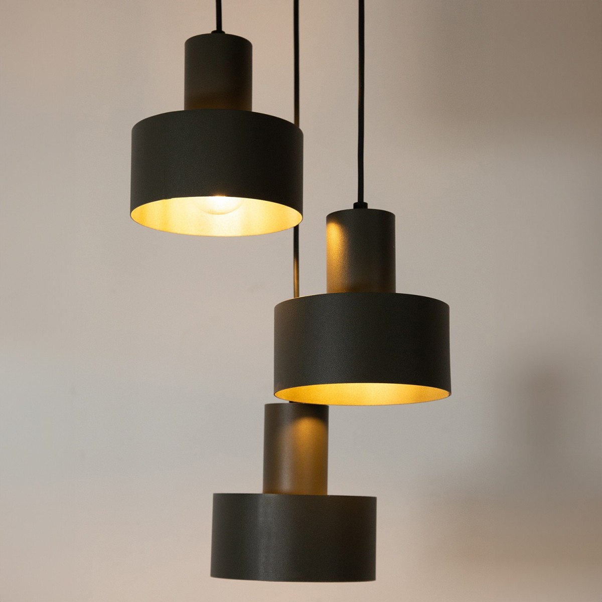 estetyczna oprawa Sigma RIF lampa wisząca 41170 kolor ciemna oliwka 3xE27 15W LED