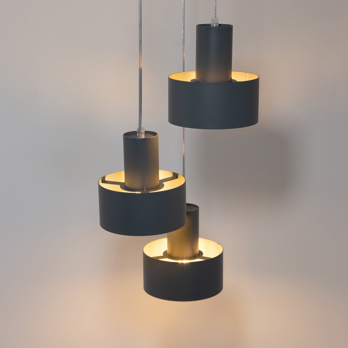 gustowna oprawa Sigma RIF lampa wisząca 41171 kolor grafit 3xE27 15W LED