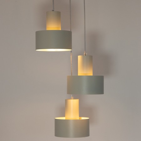 harmonijna oprawa Sigma RIF lampa wisząca 41168 kolor szary beż 3xE27 15W LED
