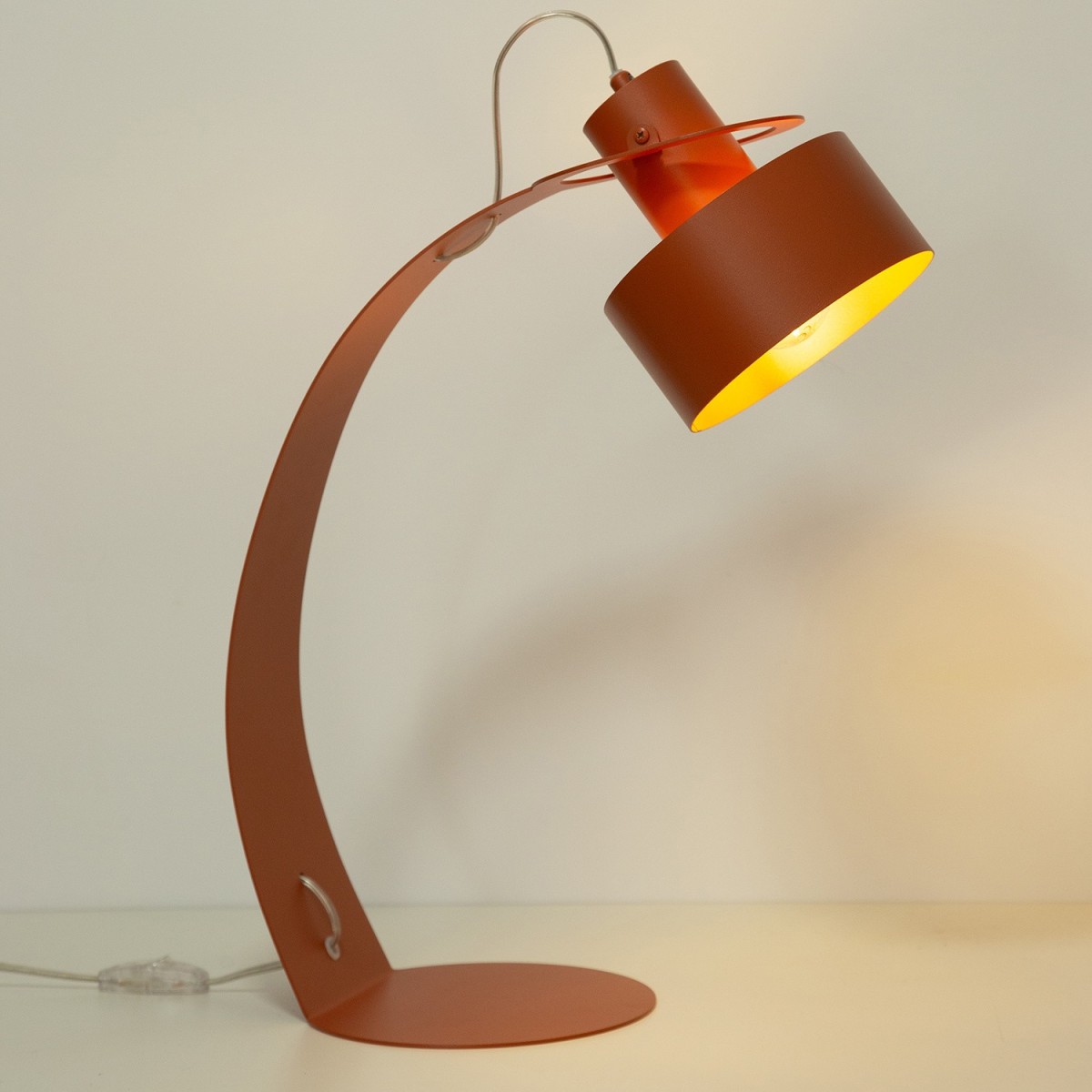 imponująca oprawa Sigma RIF lampka 41443 kolor ceglany 1xE27 15W LED