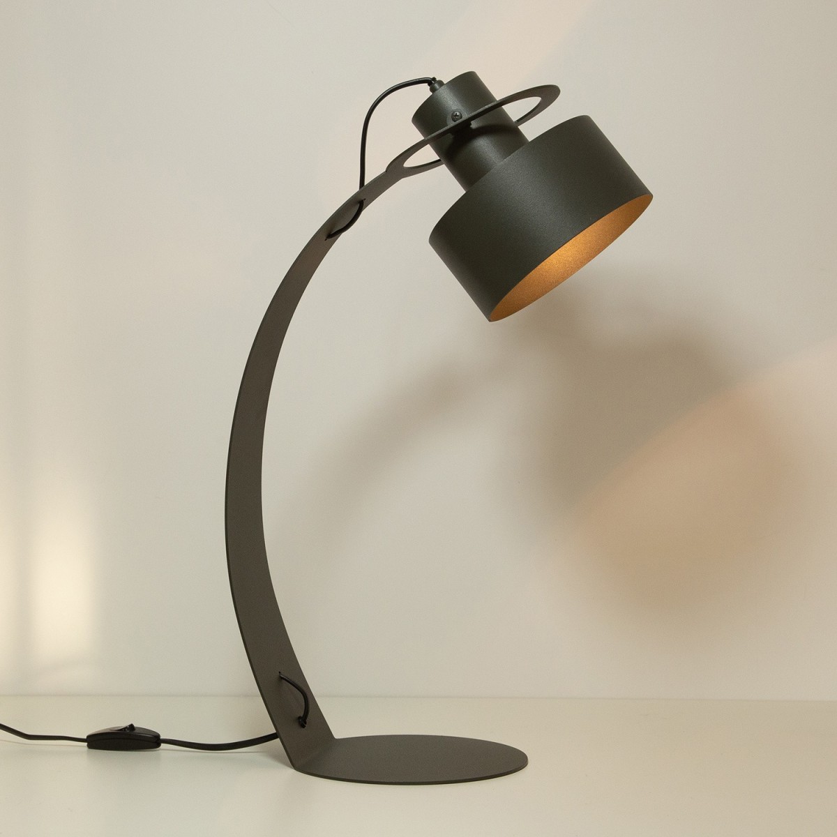 niebanalna oprawa Sigma RIF lampka 41445 kolor ciemna oliwka 1xE27 15W LED