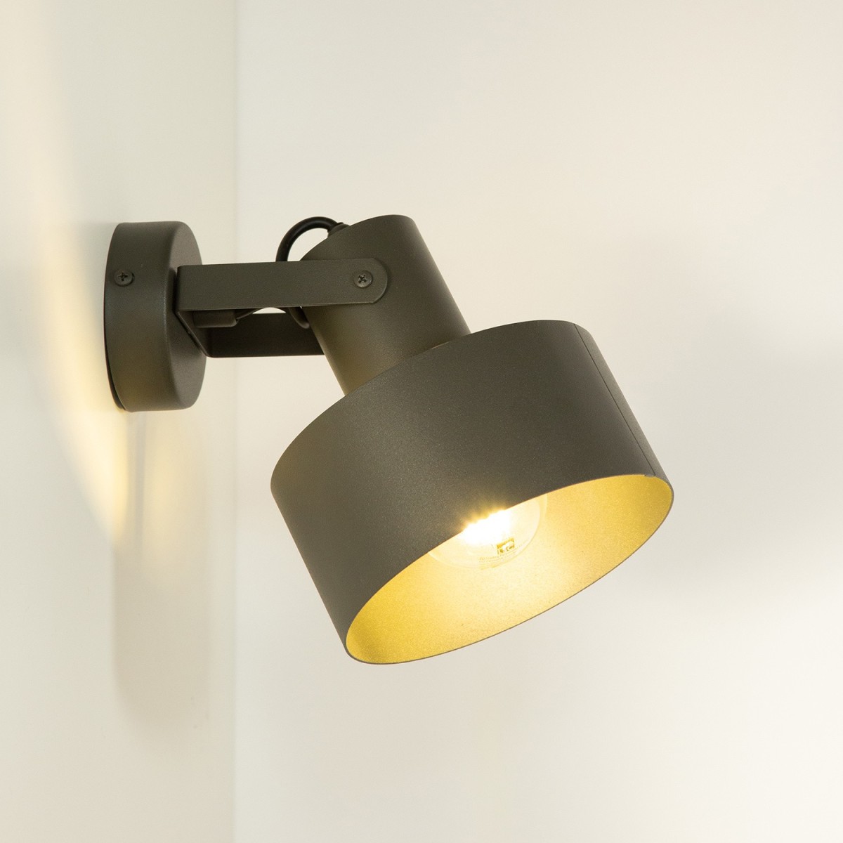 oryginalna oprawa Sigma RIF kinkiet 41441 kolor ciemna oliwka 1xE27 15W LED