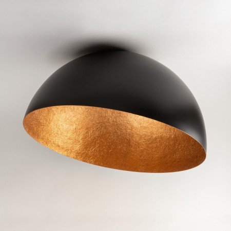 charakterystyczna oprawa Sigma Sfera plafon 32470 kolor czarny-miedź 1 x E27 15W Led