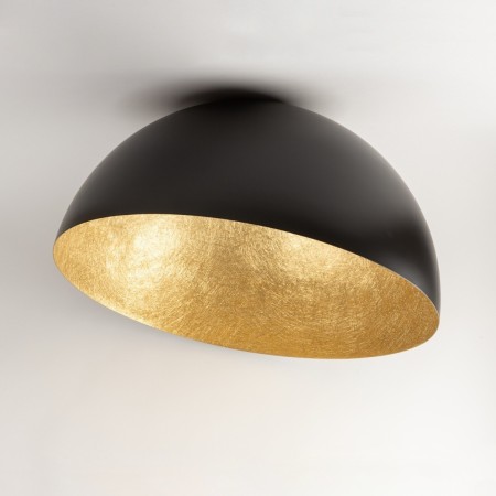 estetyczna oprawa Sigma Sfera plafon 32473 kolor czarny-złoty 1 x E27 15W Led